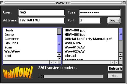 Wow Ftp Screenshot